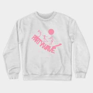 Party Wave Pink Crewneck Sweatshirt